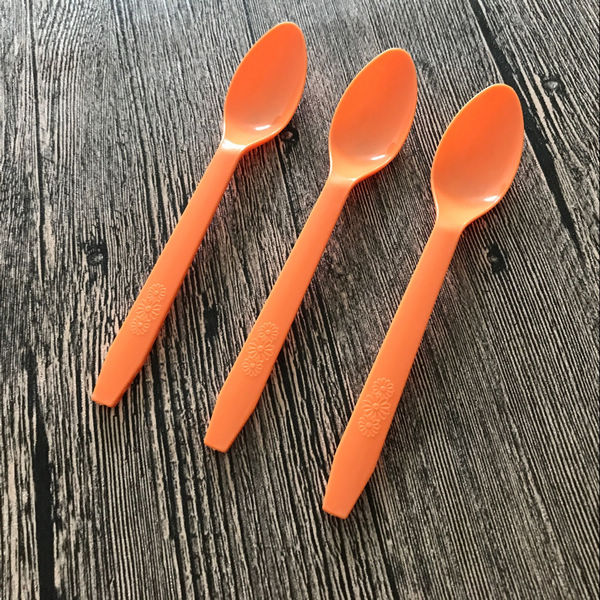 Long Handled Plastic Ice Cream Spoons , Mini Ice Cream Serving Spoon