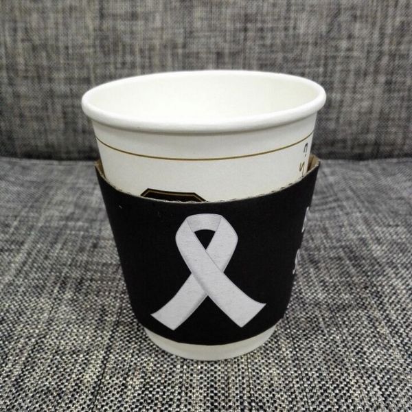 Kraft Paper Coffee Cup Sleeve , 16oz Compostable Coffee Sleeves With Handle