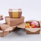 Kraft Paper Takeaway Box Disposable One - Piece Design Eco Friendly Portable
