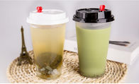 Eco Friendly Cold Drink Cups , Disposable Juice Glasses With Lid 20oz Pp