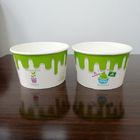Disposable Custom Printed Ice Cream Cups , Paper Ice Cream Cups With Lids