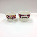 Disposable Disposable Ice Cream Sundae Cups 16oz Logo Printed Paper Bowls With Spoons