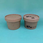 Food Safe 16oz Paper Ice Cream Cups With Lids Double Pe Coated Leak - Resistant