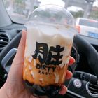 Logo Printed Disposable Iced Coffee Cups 500ml U Shape With Lids Odor Resistance