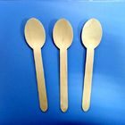 Disposable Mini Wooden Knife Fork Spoon , Personalized Wooden Ice Cream Spoons Biodegradable