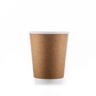 Kraft Paper Double Wall Hot Coffee Cups , Personalised Paper Cups Customized Color