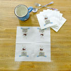 Decorative Napkin Tissue Paper Restaurant Boba Tea Shop Full Color Logo Printing