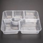 4 Compartments Disposable Food Containers Pp Restaurant Plastic Lunch Box