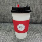 Custom Printed Paper Cup Sleeve With Lid Sleeve 8oz 12oz 16oz For Beverage