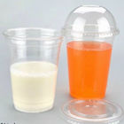 16oz PP PET Disposable Smoothie Cups Biodegradable Drinking Cups With Lids And Straws