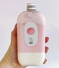 500ml Size Square Bubble Tea Bottle PET Material With Customized Logo