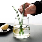 SGS Borosilicate Glass Straws Eco Friendly Glass Drinking Straw Set