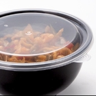 48oz Black Disposable Takeout Containers Easy Open Plastic Food Container