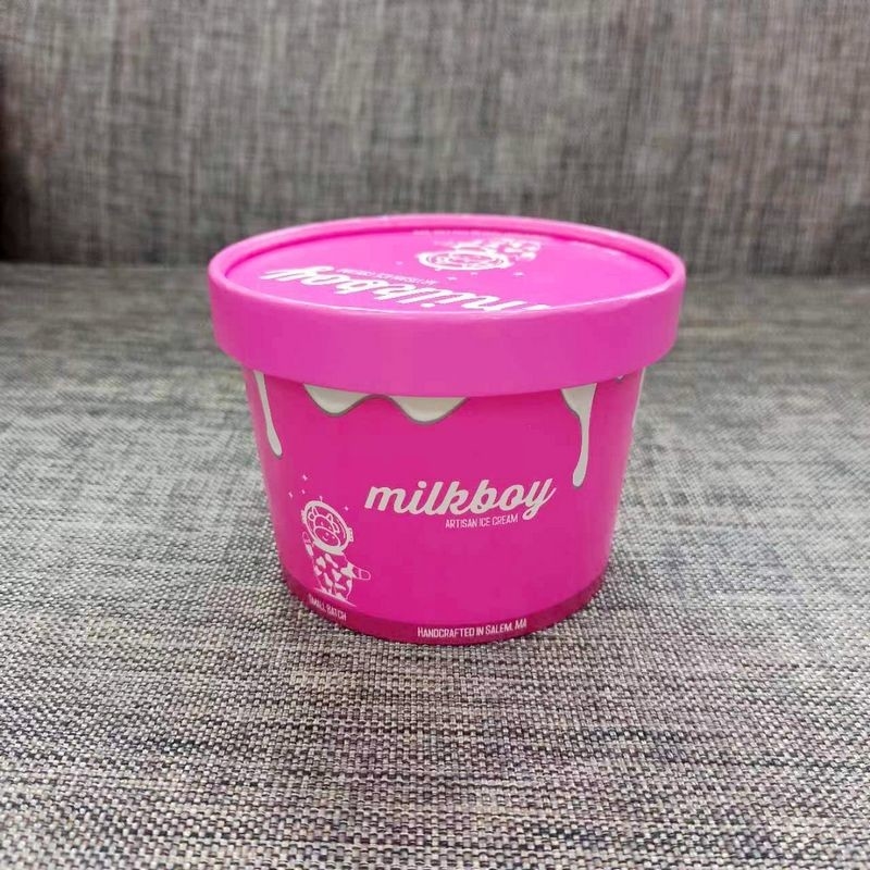 Custom Design Ice Cream Cups 12 OZ Disposable Paper Ice Cream Cup Yogurt Cup