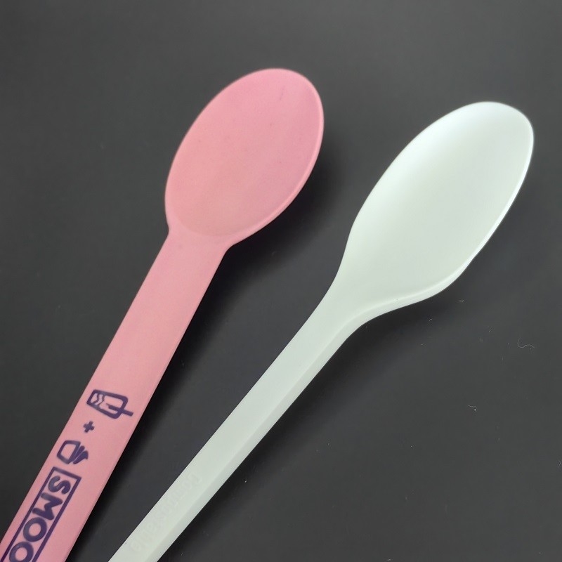 PLA Composable Customized Spoons Fork Knife For Ice Cream Shops