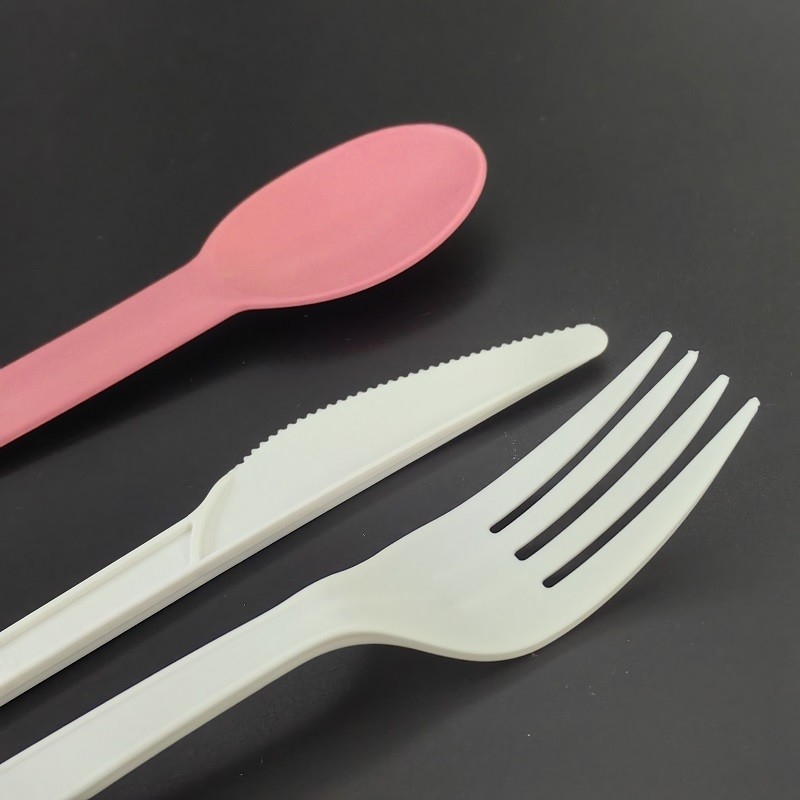 PLA Composable Customized Spoons Fork Knife For Ice Cream Shops