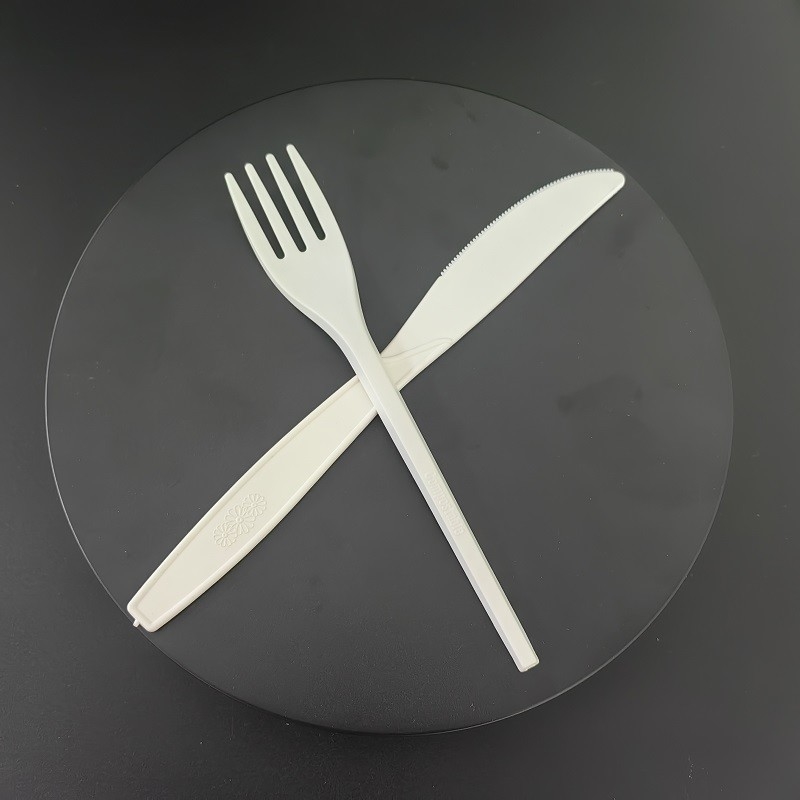 PLA Composable Customized Spoons Fork Knife For Ice Cream Shops