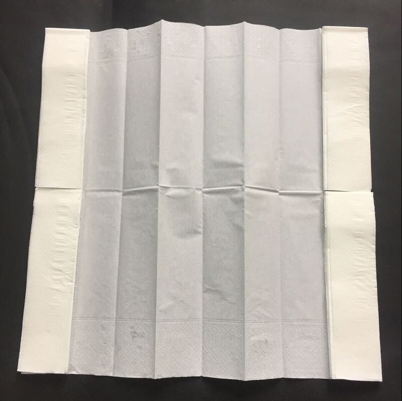 25*25cm Napkin Tissue Paper 2 Ply Virgin Wood Pulp Cocktail Napkins Custom Logo Silk Screen Printing Folded Dinner Napkins for Event and Party
