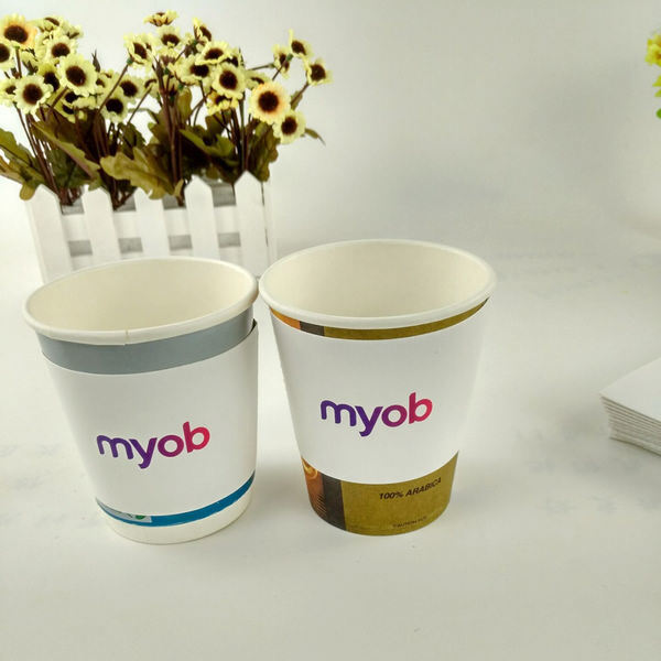 Customizable Beverage Cup Sleeve Disposable Kraft Cardboard Coffee Tea Holder With Brand Logo Printed Design