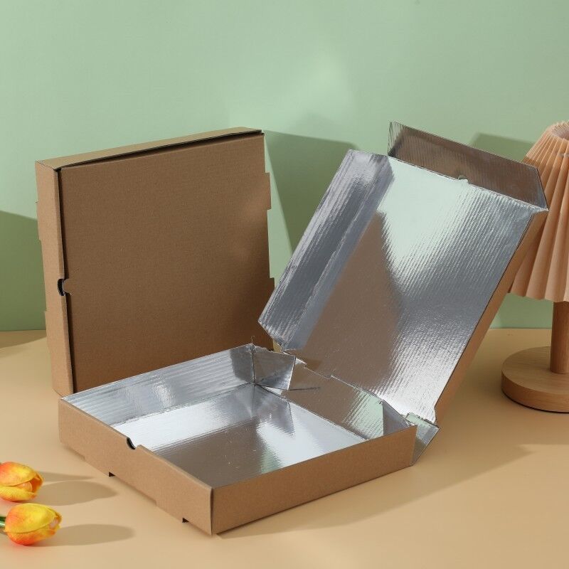 Pizza Boxes – 7, 8, 9, 10, 12 Inch Disposable Kraft Pizza Packaging Boxes, Aluminum Foil Pizza Takeout Containers