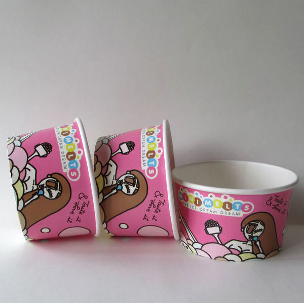 Disposable Ice Cream Cups with Lids Custom Printed PP / Paper Frozen Dessert Containers for Gelato, Yogurt & TakeawayDisposable Ice Cream Cups with Lids – Custom Printed PP / Paper Frozen Dessert Con
