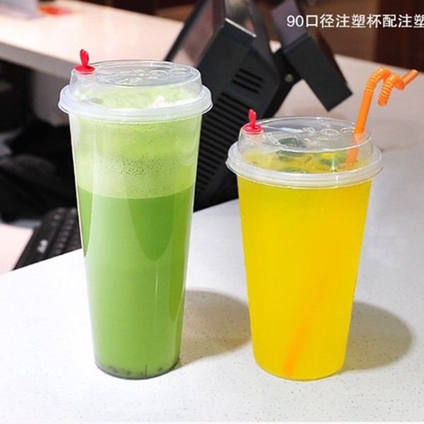 Pp Hard Plastic Disposable Drinking Cup 500ml Injection Mould Cup With Lids
