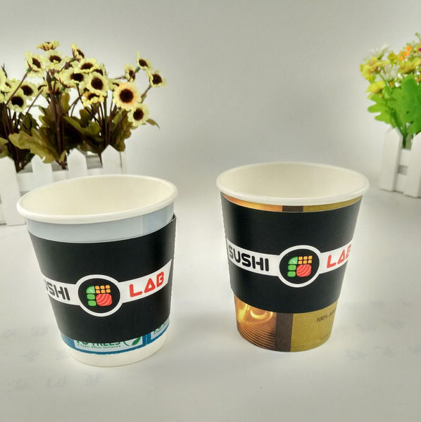 Hot Drink Paper Coffee Cup Sleeves Beverage Coffee Boba Tea Cmyk Full Color