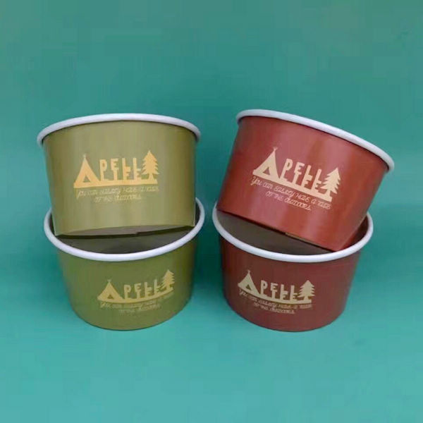 12 Oz Ice Cream Paper Cups With Print Double Pe Lined Food Grade Paperboard