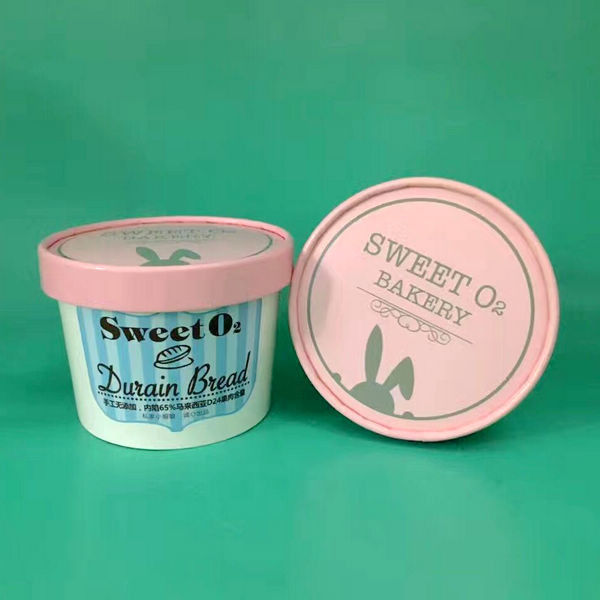 12 Oz Ice Cream Paper Cups With Print Double Pe Lined Food Grade Paperboard