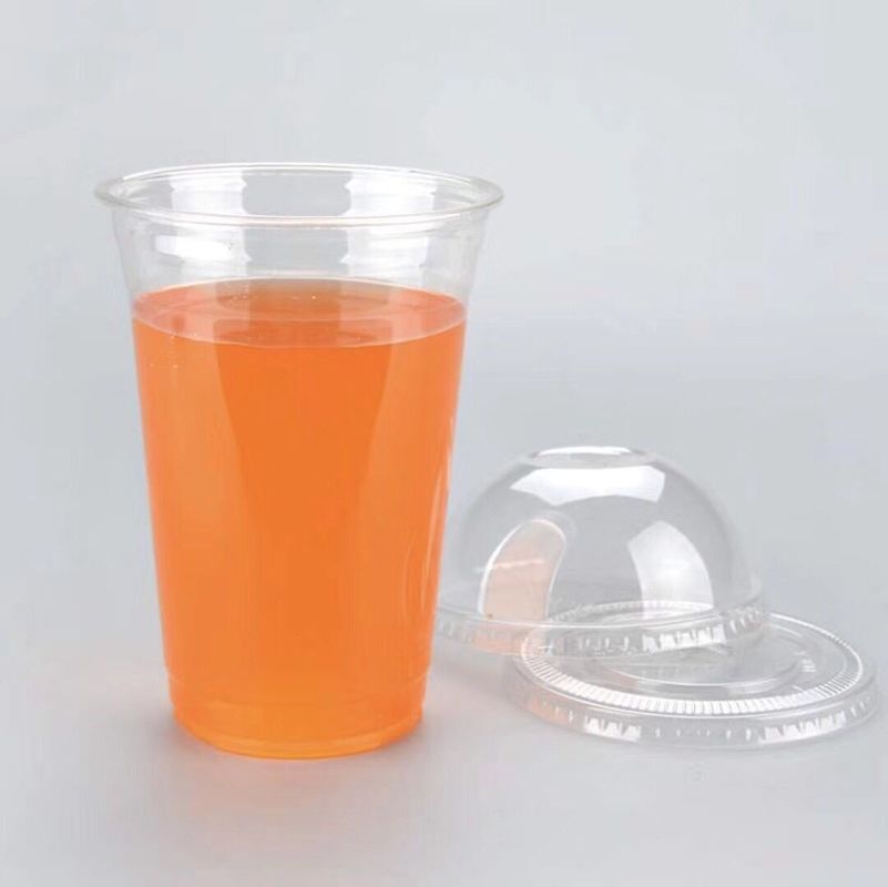 24oz Pet Beverage Disposable Drinking Cup Plastic Cups With Lids Recyclable