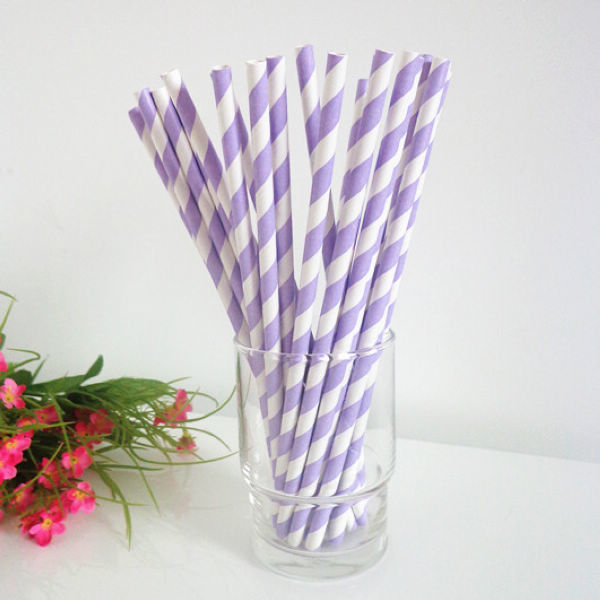 Stripe Bulk Packed Plastic And Paper Straws For Home School Cocktail Wedding