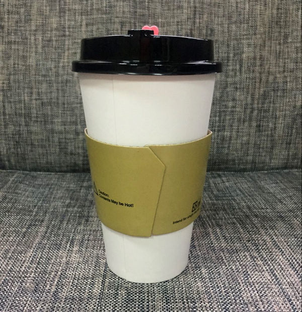 Hot Paper Cup Sleeve Coffee With Logo Flexo Offset Printing Various Colors