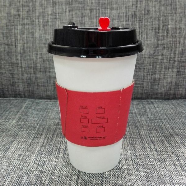 Hot Paper Cup Sleeve Coffee With Logo Flexo Offset Printing Various Colors