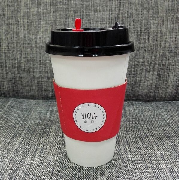Hot Paper Cup Sleeve Coffee With Logo Flexo Offset Printing Various Colors