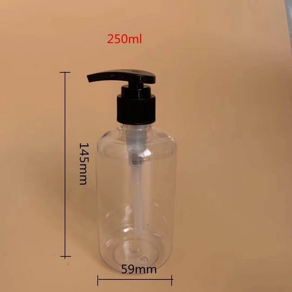 Alcohol Clear Hand Sanitizer Refill Bottle 300ml Hand Sanitizer Pump Bottle PET Material