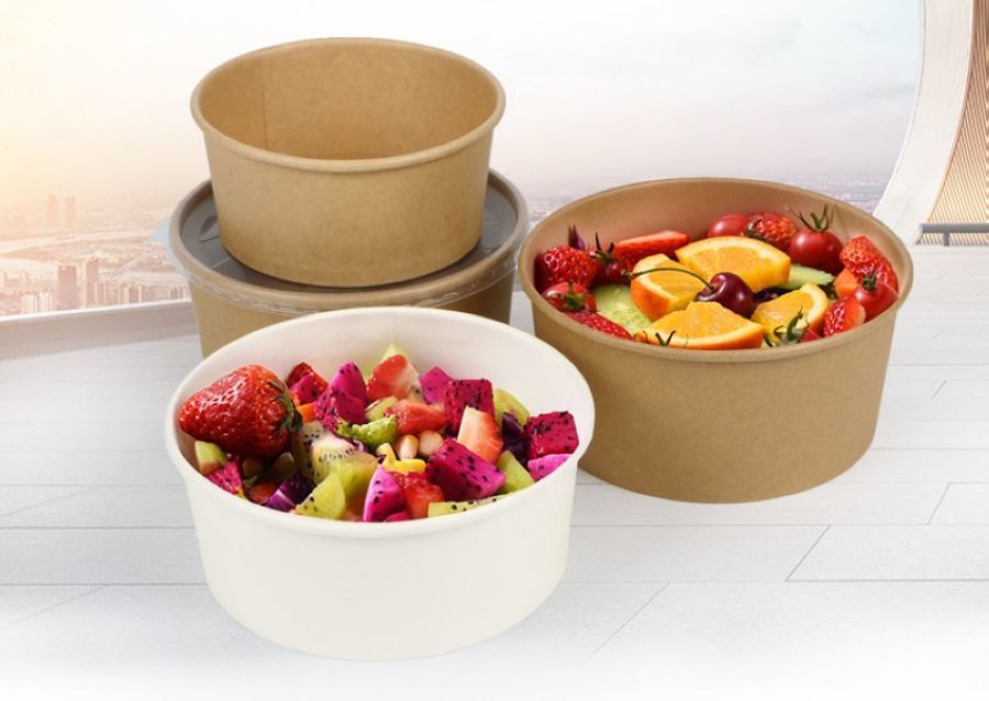 Eco Friendly Kraft Disposable Food Storage Containers With Lids