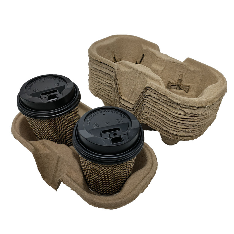 Recyclable Coffee Cup Carrier Biodegradable Take Away Cup Holder