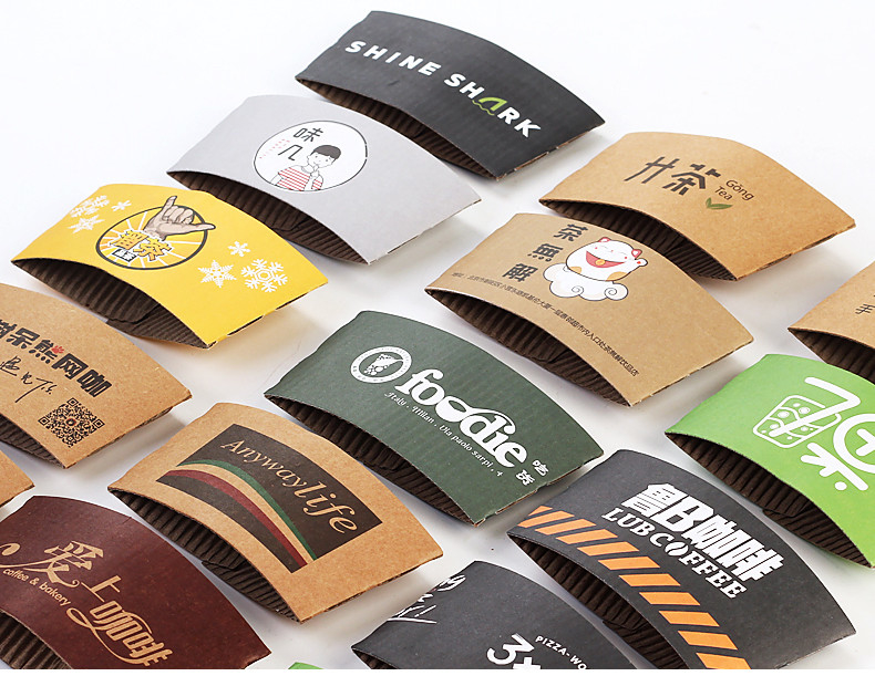 Disposable 16Oz Thickened Paper Coffee Cup Sleeves ODM OEM