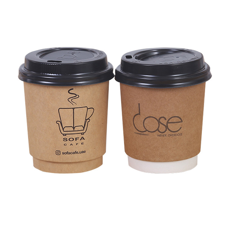 PLA Disposable Paper Coffee Cups 8oz Single Wall Printed Paper Cup