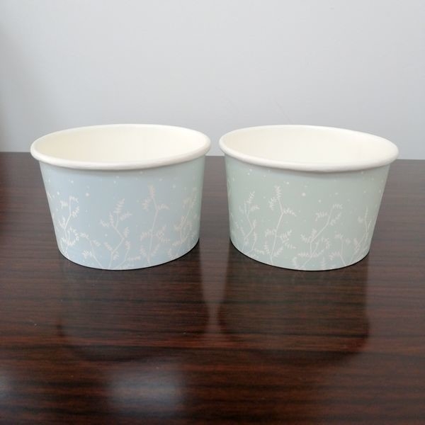 16oz Disposable Thickened Paper Ice Cream Cups For Beverage