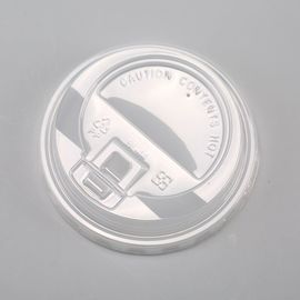 90mm Clear Pp Clear Plastic Lids , Compostable Coffee Cup Lids Heat Tolerance