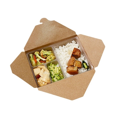 Disposable Lunch Paper Takeaway Box Food Packaging Kraft Paper Box